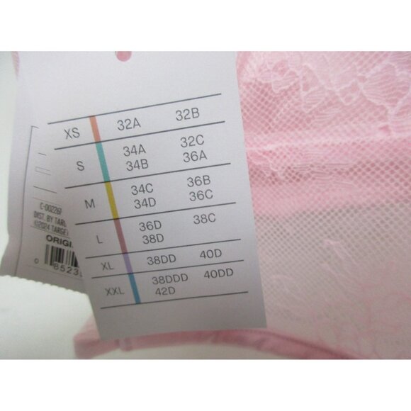 Auden Women's 023 12 0397 Lace Bra Pink Size Large New!!! - Picture 3 of 3
